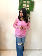 Blush Lace Kurti
