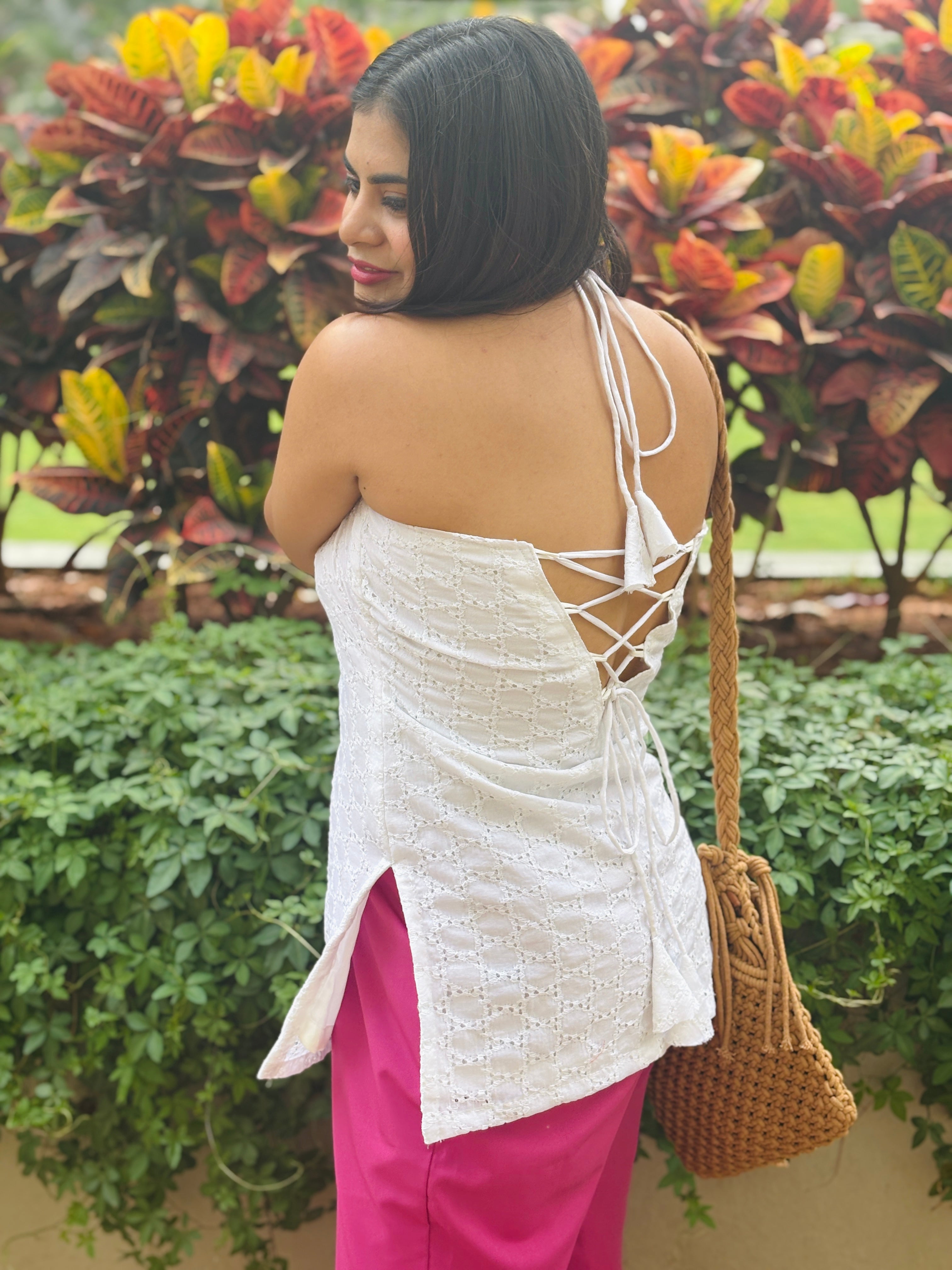 Hansika Backless Corset Top