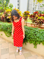 Classic Red Polka Kurti