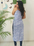 Blue Muse Chikan Kurti