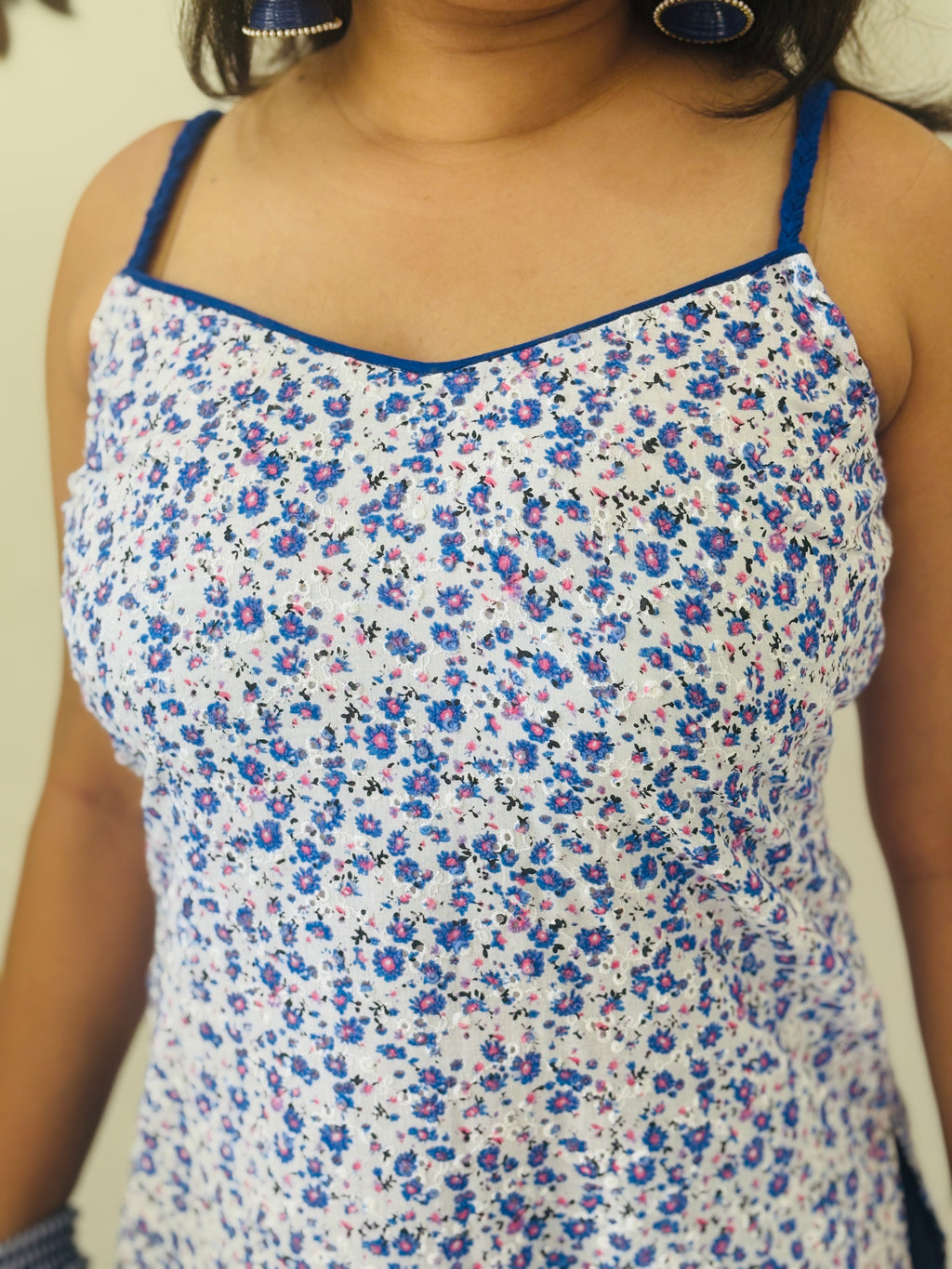 Blue Muse Chikan Kurti