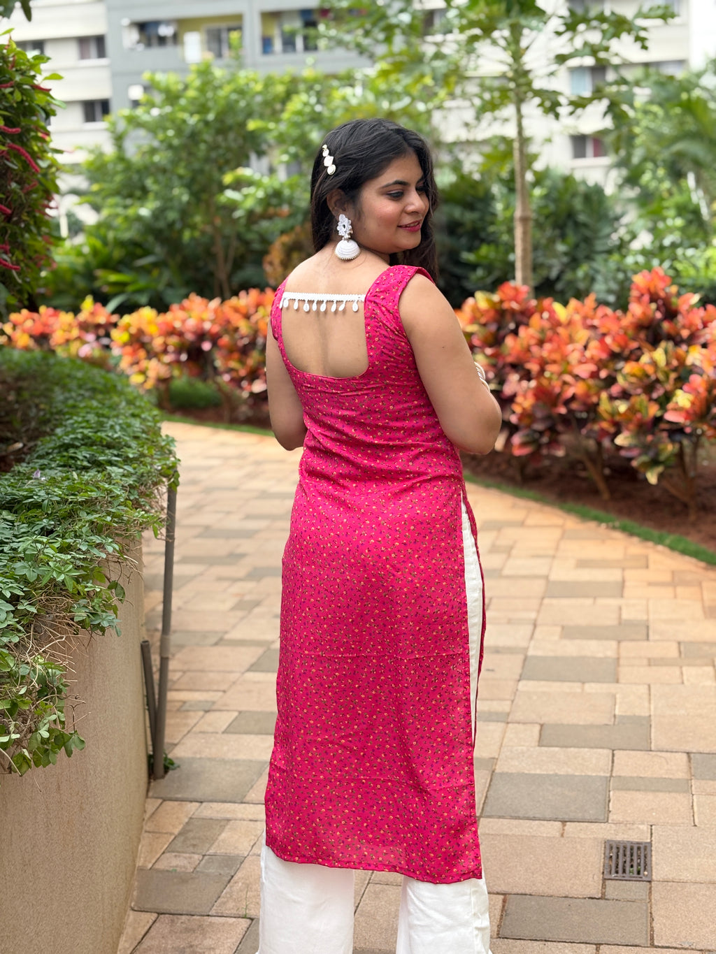 Rani Blossom Straight Kurti