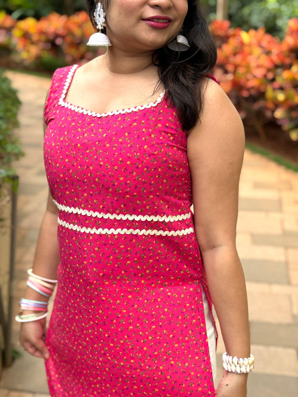 Rani Blossom Straight Kurti