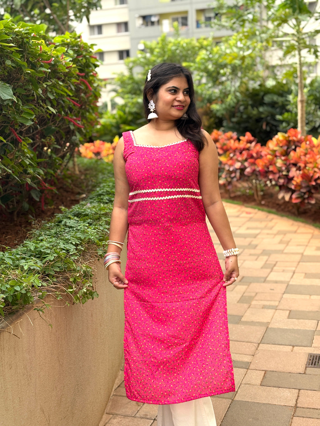 Rani Blossom Straight Kurti