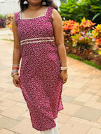 Maroon Blossom Straight Kurti