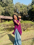 Plum Royale Dori Sleeves Kurti