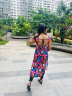 Midnight Bloom Shell-Back Long Kurti