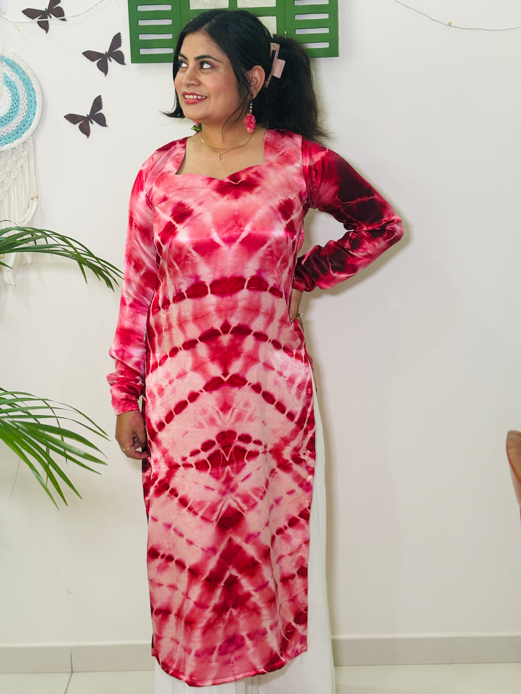 Rosy Tie-Dye Kurti
