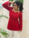 Noor Tie-Up Pearl Corset Kurti