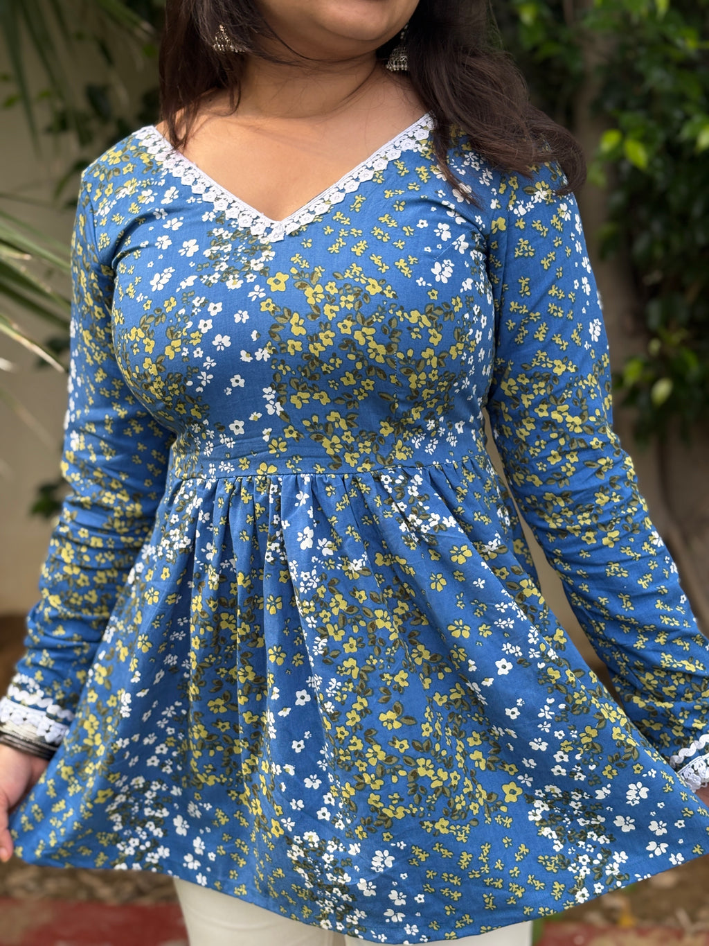 Blue Meadow Corset Kurti