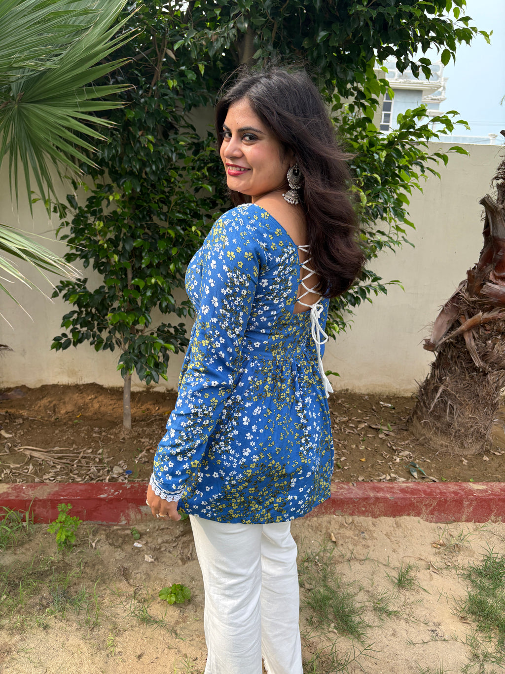 Blue Meadow Corset Kurti