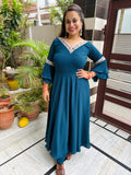 Naaz Umbrella Kurti Set – Teal Grace