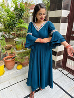 Naaz Umbrella Kurti Set – Teal Grace
