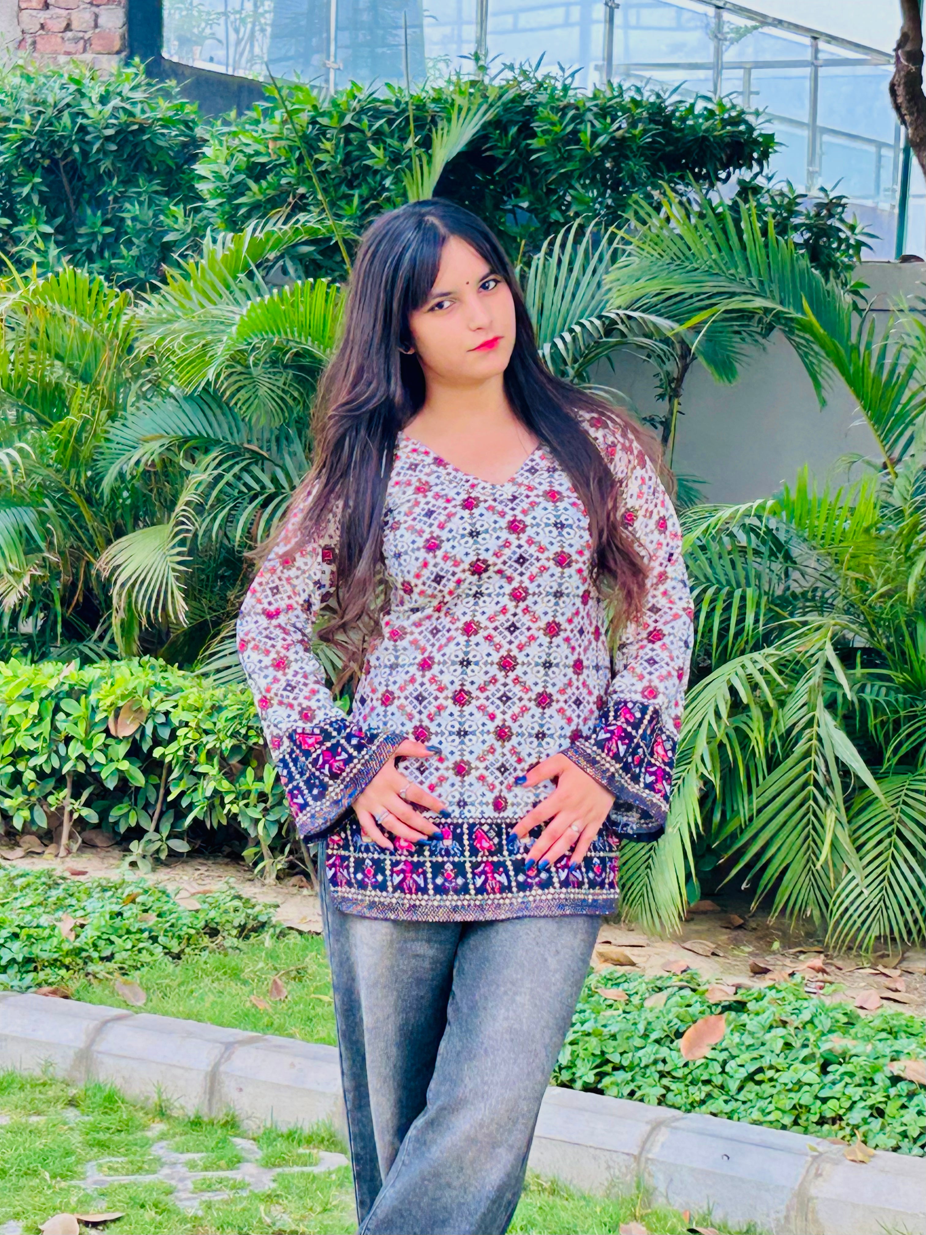 Siara Blue Swarovski Kurti