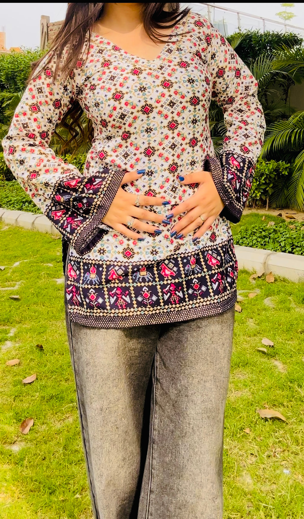 Siara Blue Swarovski Kurti