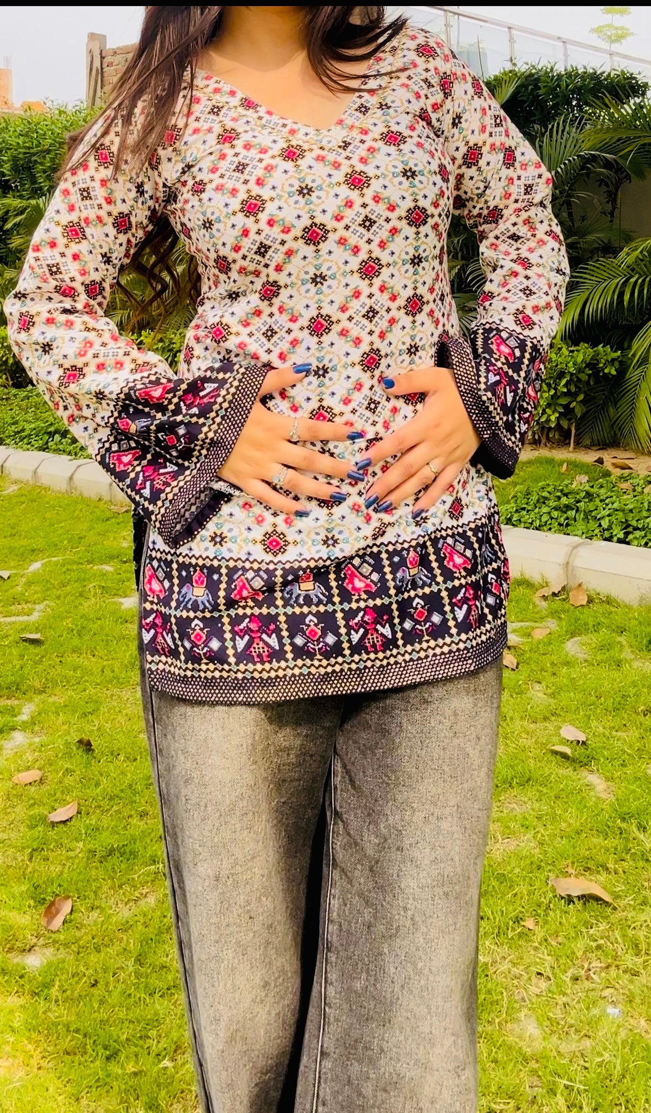 Siara Blue Swarovski Kurti