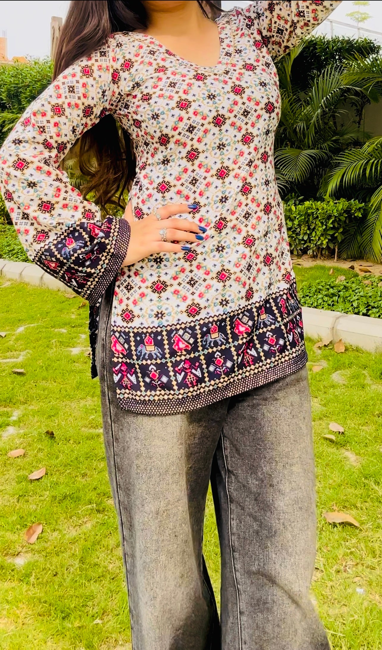 Siara Blue Swarovski Kurti