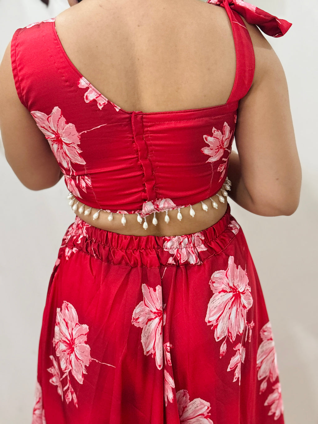 Zyra Bloom Skirt Set – Ruby Petal