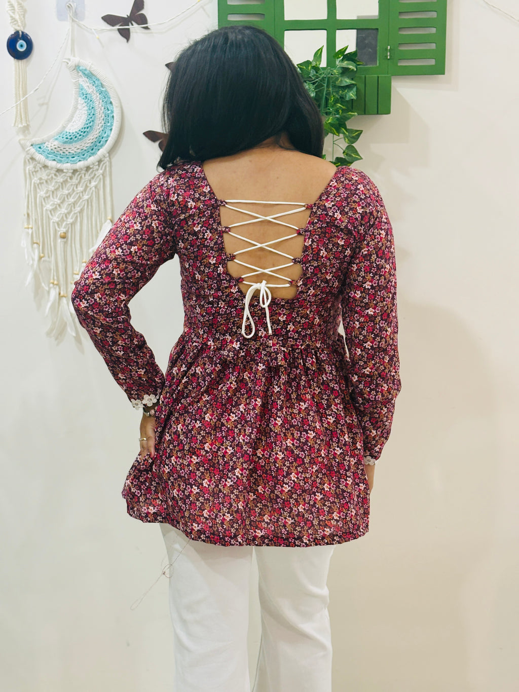 Meher Corset Kurti - Berry Bloom