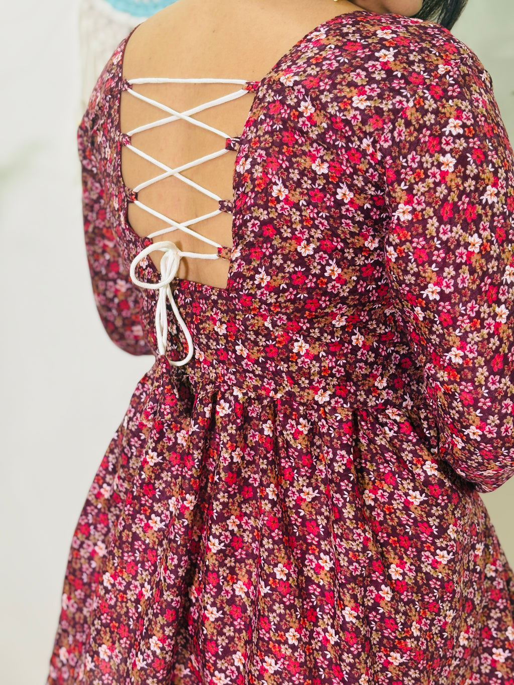 Meher Corset Kurti - Berry Bloom