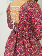 Meher Corset Kurti - Berry Bloom