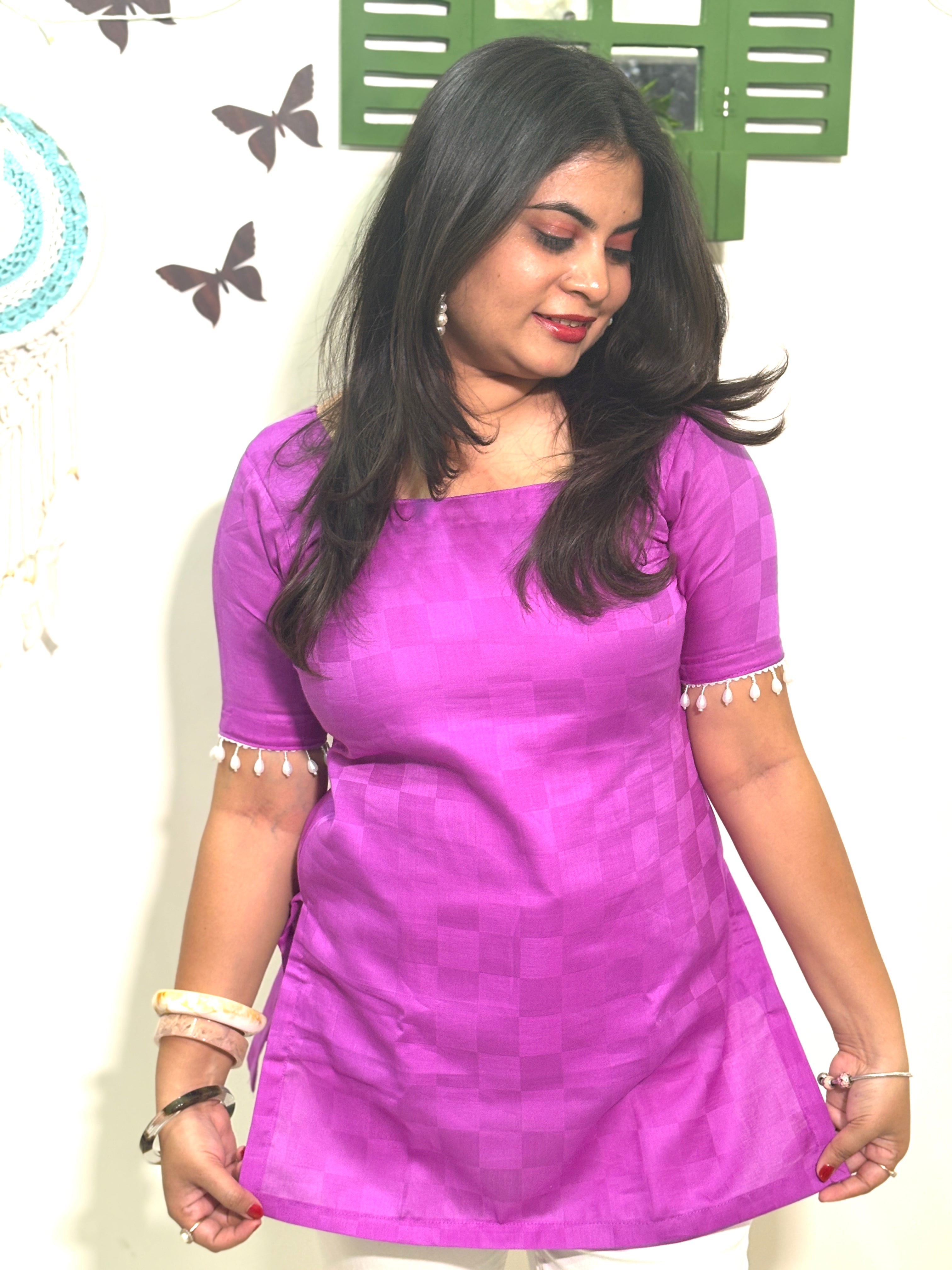 Lavina Pearl Sleeve Kurti