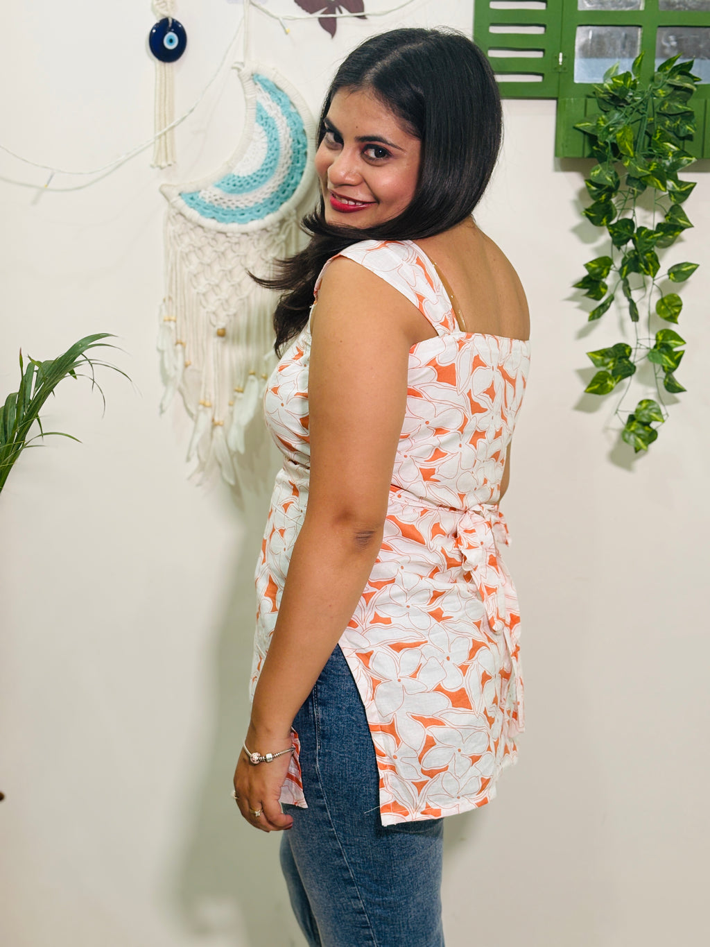 Jiya Orange Bloom Kurti