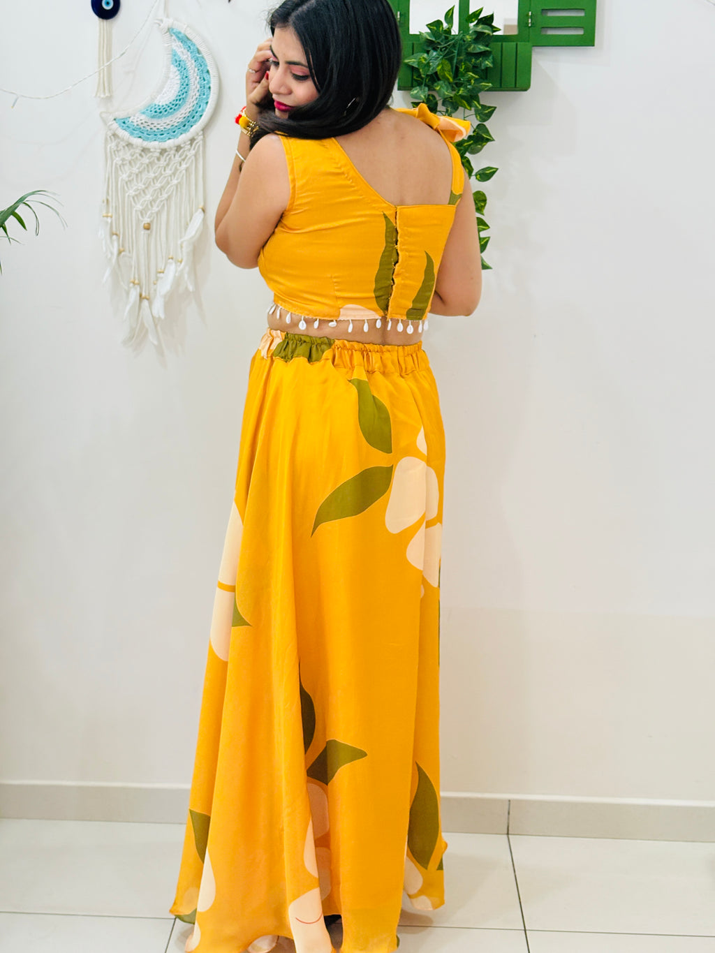 SunKissed Haldi Bloom Skirt Set