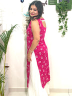 Suhani Shell Lace Kurti - Pink