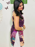 Myra Halter Neck Floral Kurti