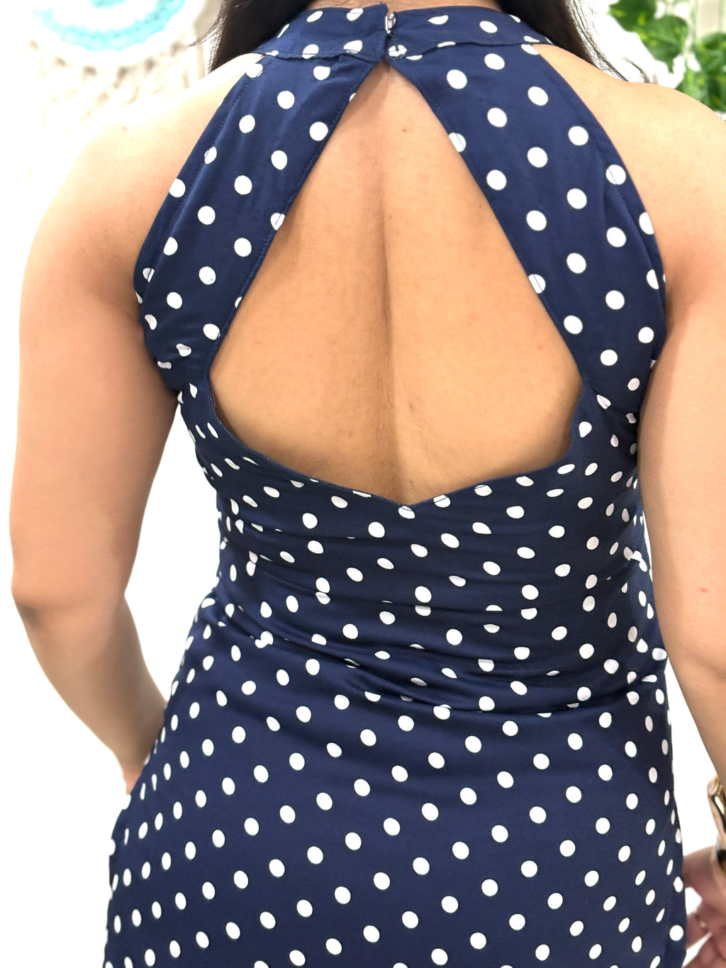 Naira Polka Muse Halter Kurti
