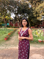 Suhani Shell Lace Kurti - Wine Maroon