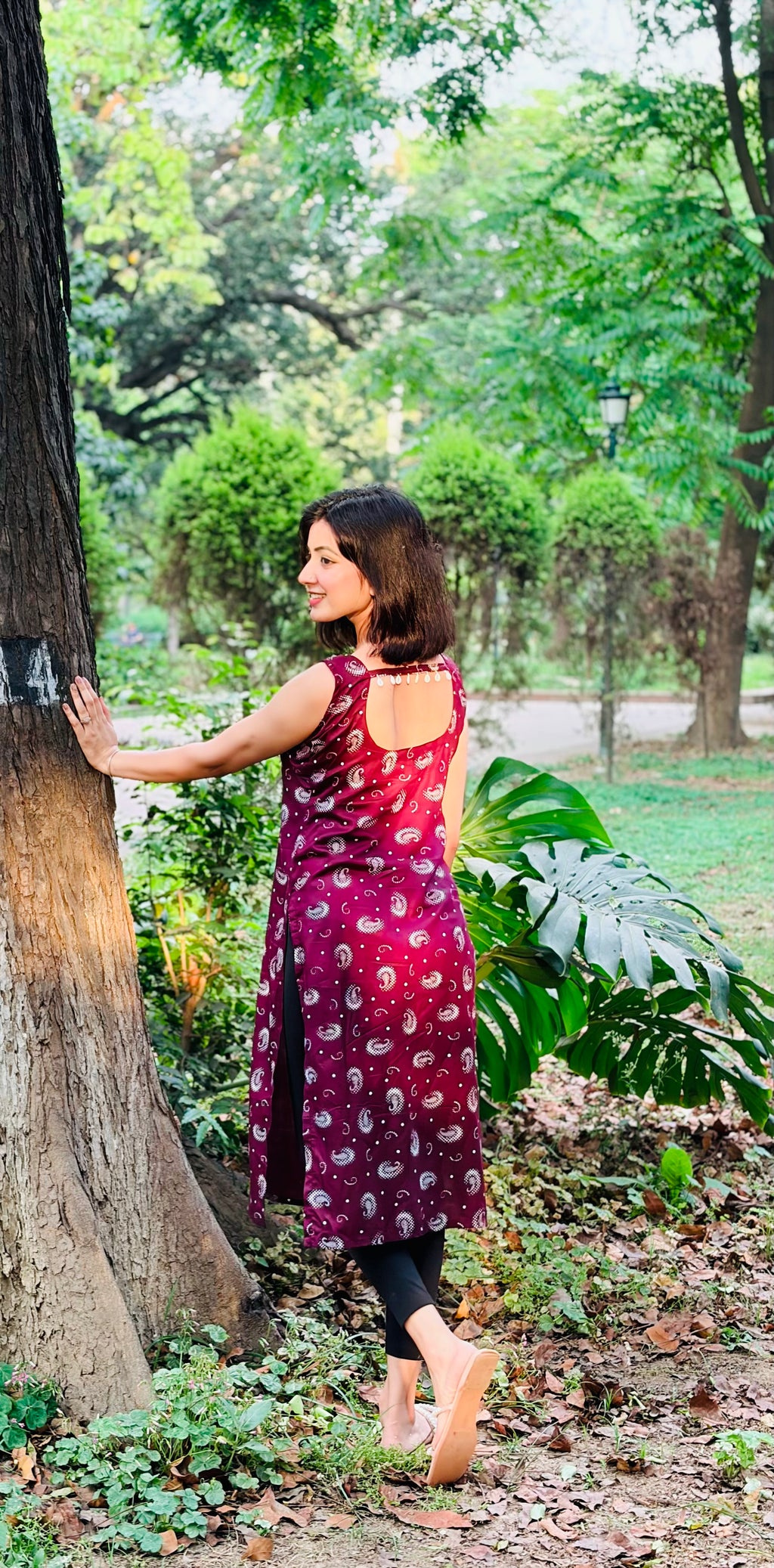 Suhani Shell Lace Kurti - Wine Maroon
