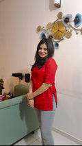 Hot Red Pearl Kurti
