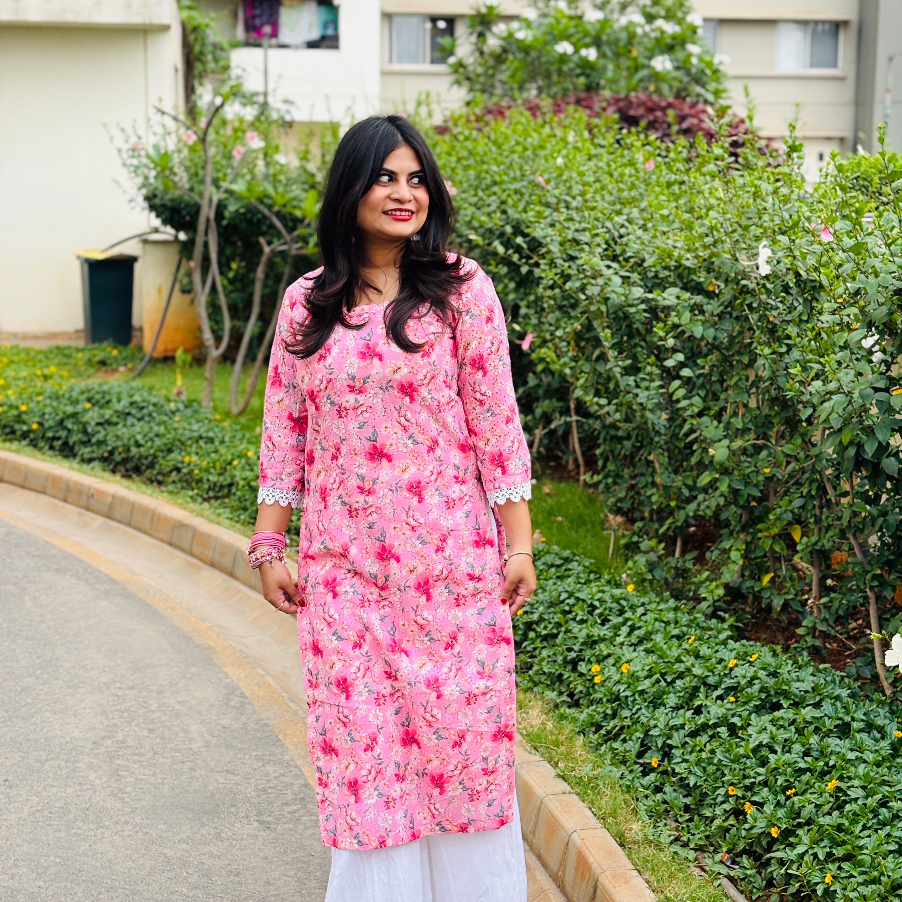 Khushboo Floral Lace Kurti