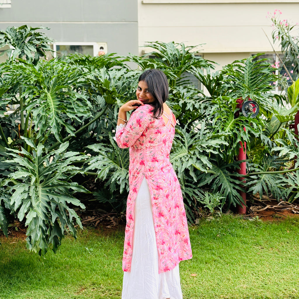 Khushboo Floral Lace Kurti