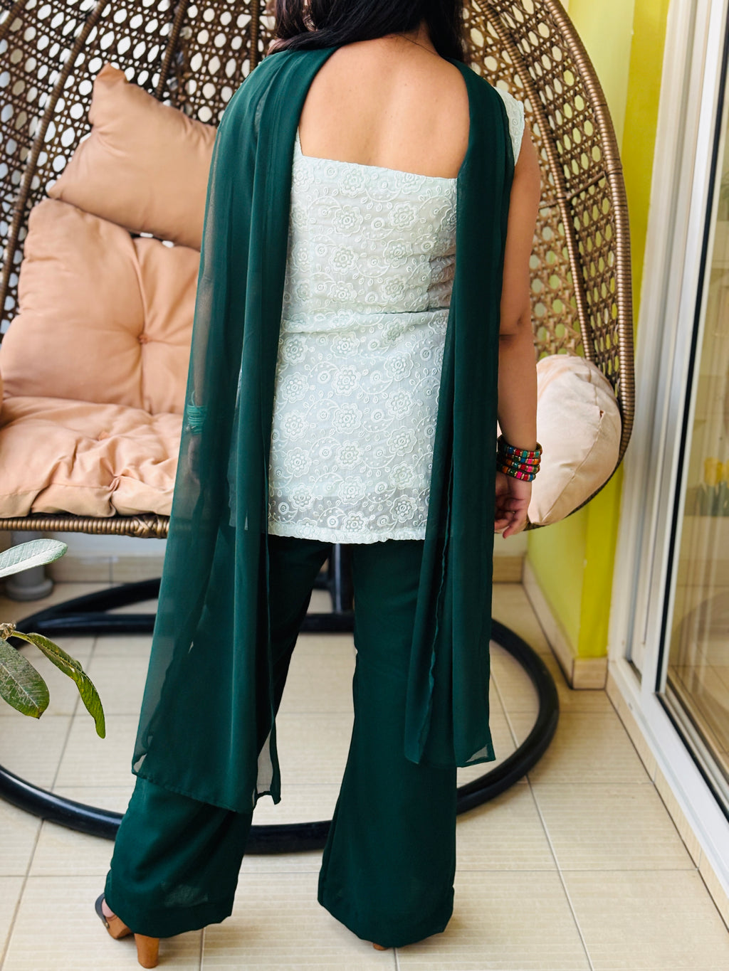 Emerald Noor Mirror Lace Suit Set