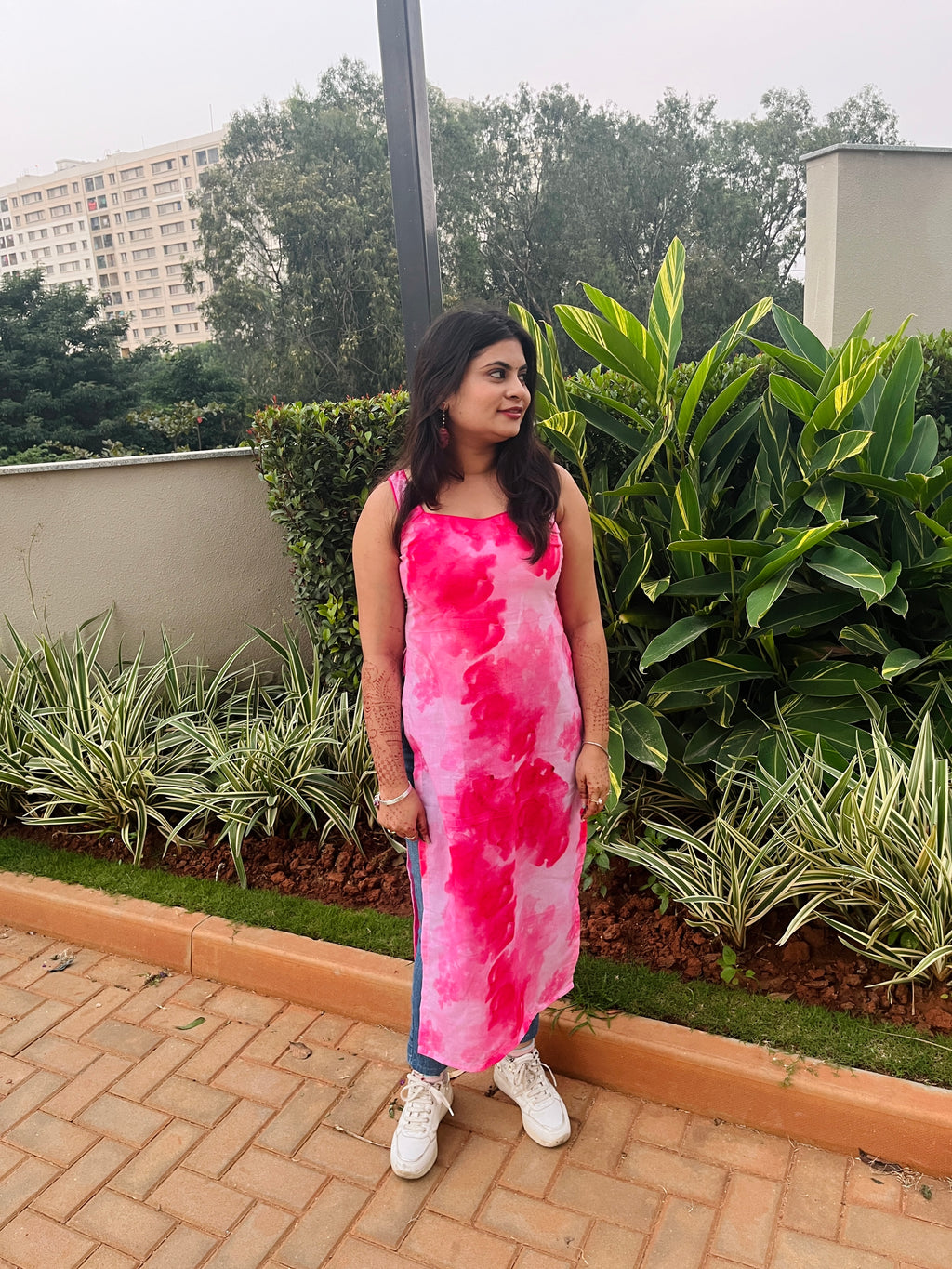 Pink Aura Shell-Back Kurti