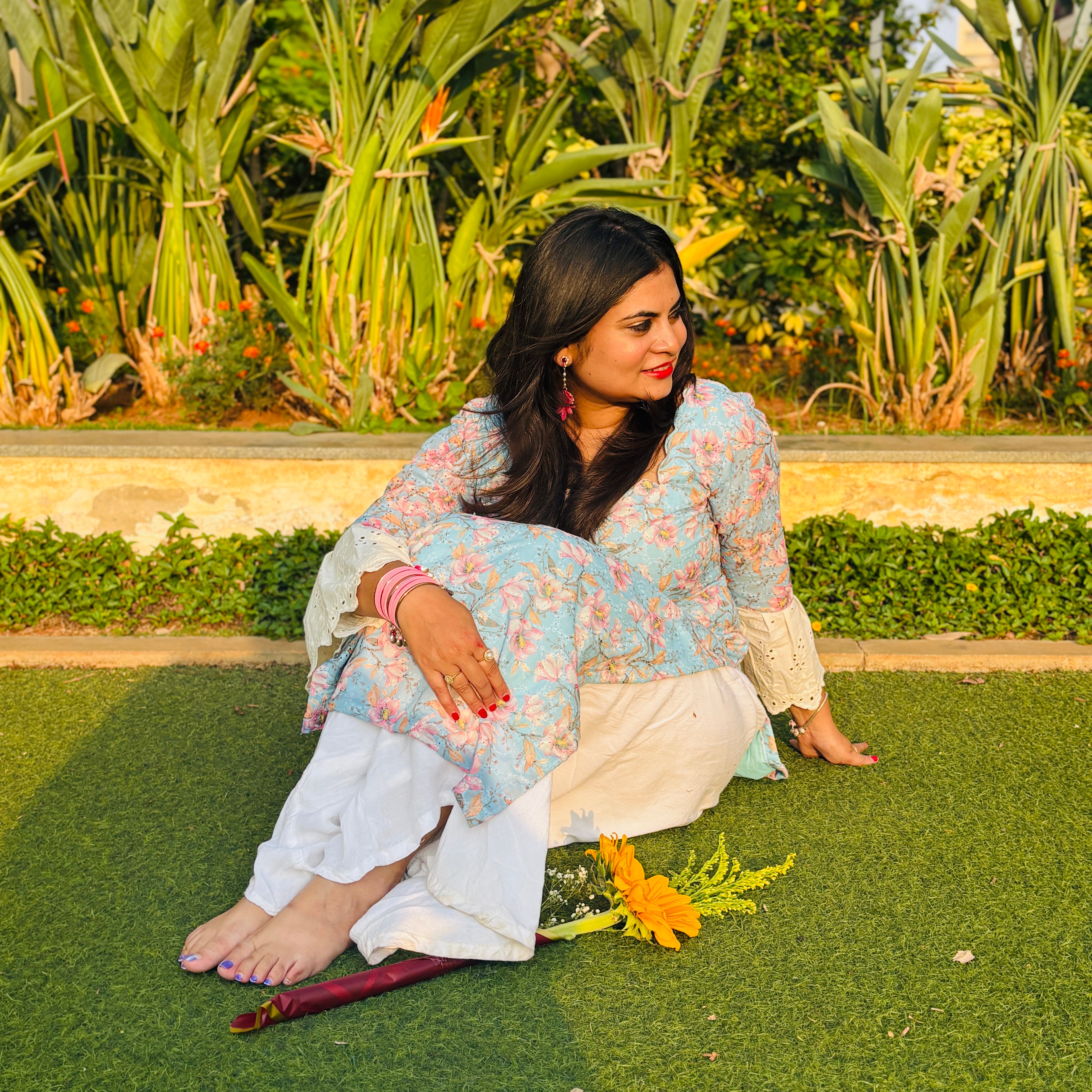 Khushi Floral Lace Kurti