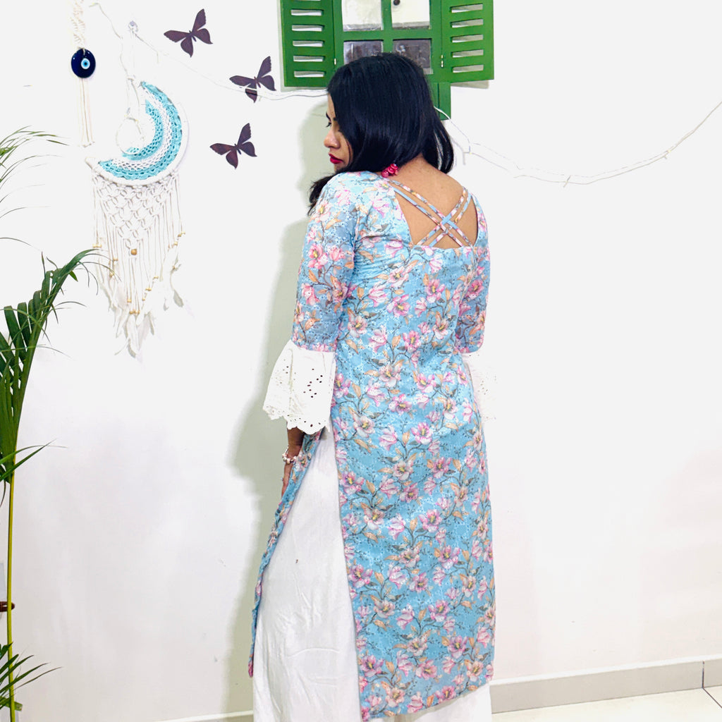 Khushi Floral Lace Kurti