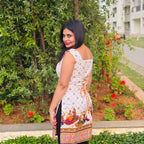 Aarohi Folk Muse Kurti – (Ivory & Mustard)