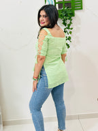 Pistachio Dori Sleeve Kurti