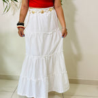 Tiered Fairy White Long Skirt