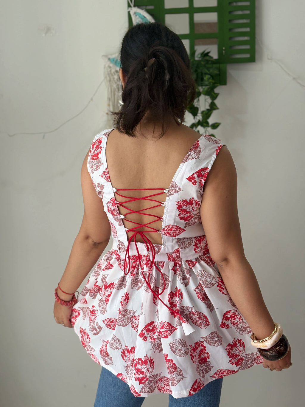 Floral Corset Back Kurti