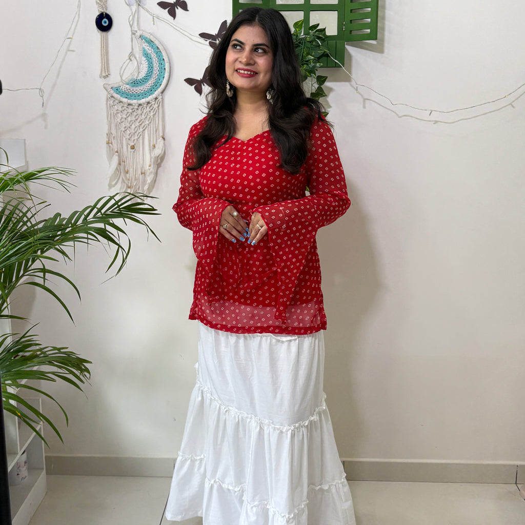Tiered Fairy White Long Skirt