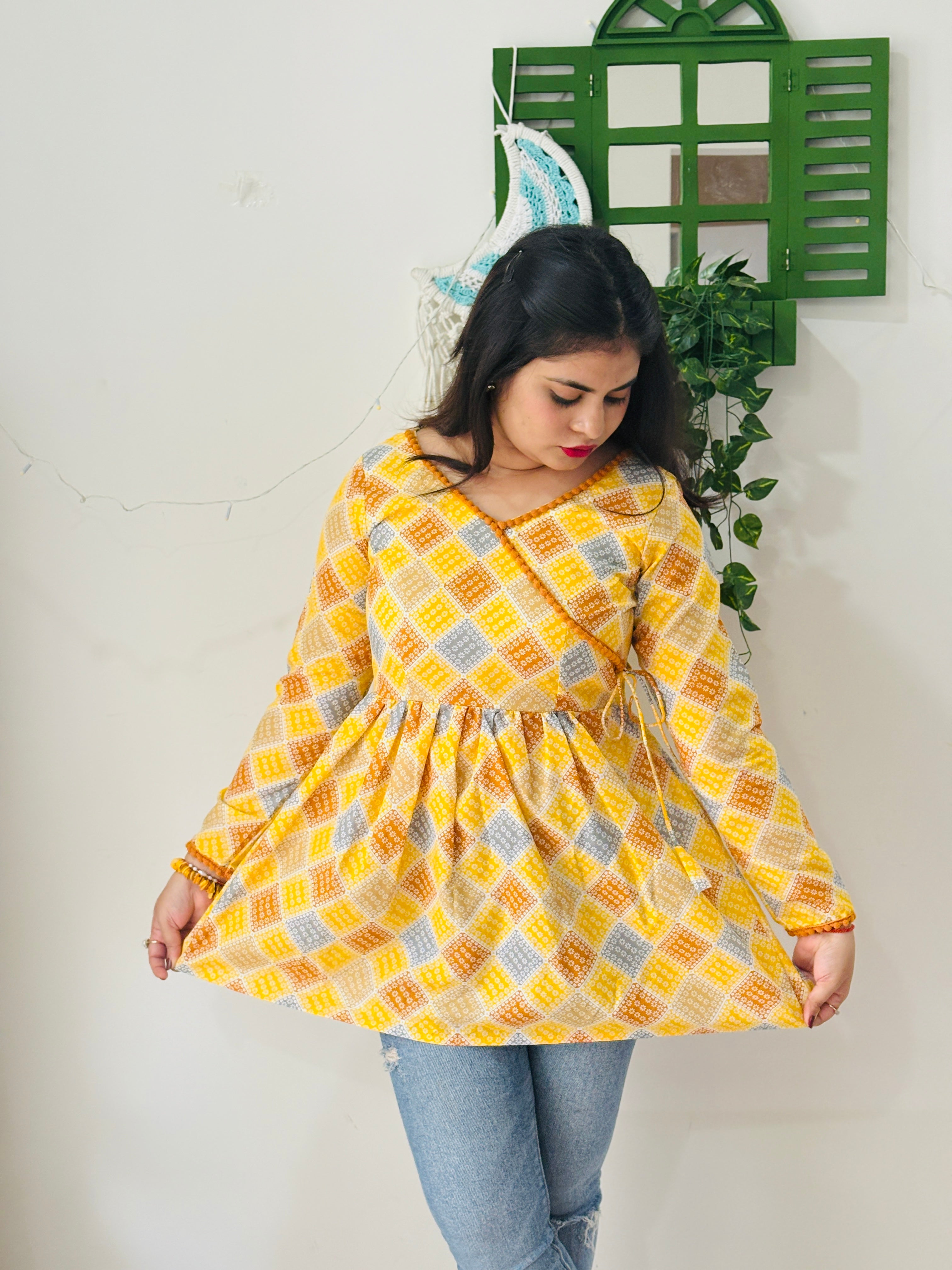 Sunshine Wrap Flare Kurti