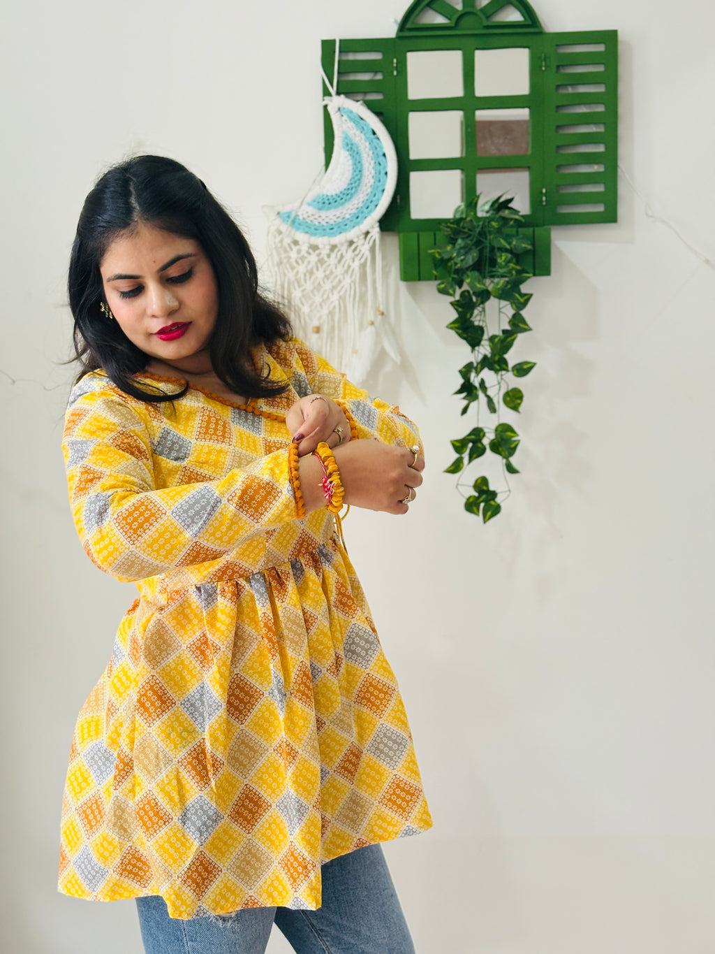 Sunshine Wrap Flare Kurti
