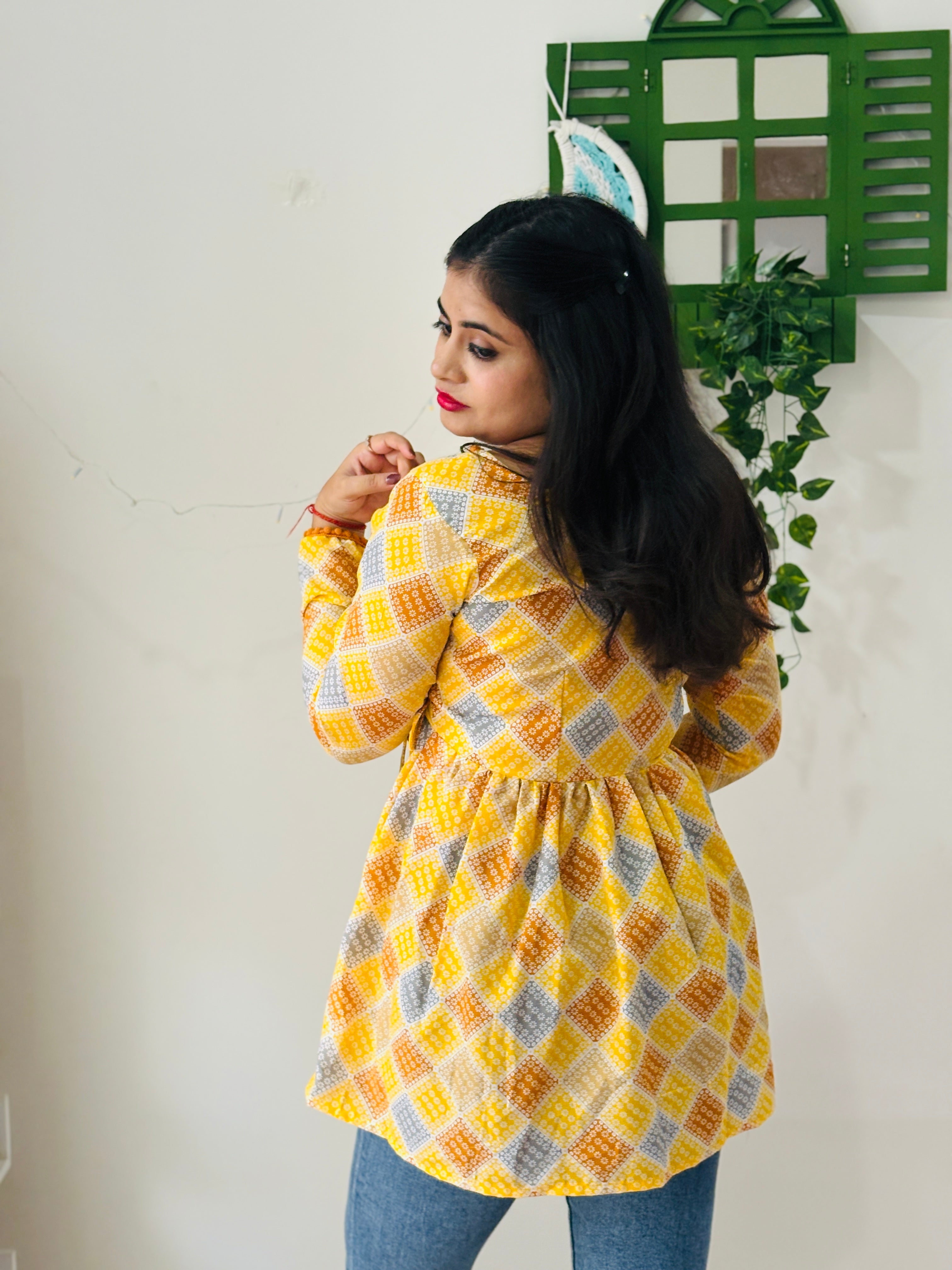 Sunshine Wrap Flare Kurti