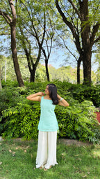 Mint Breeze Backless Kurti