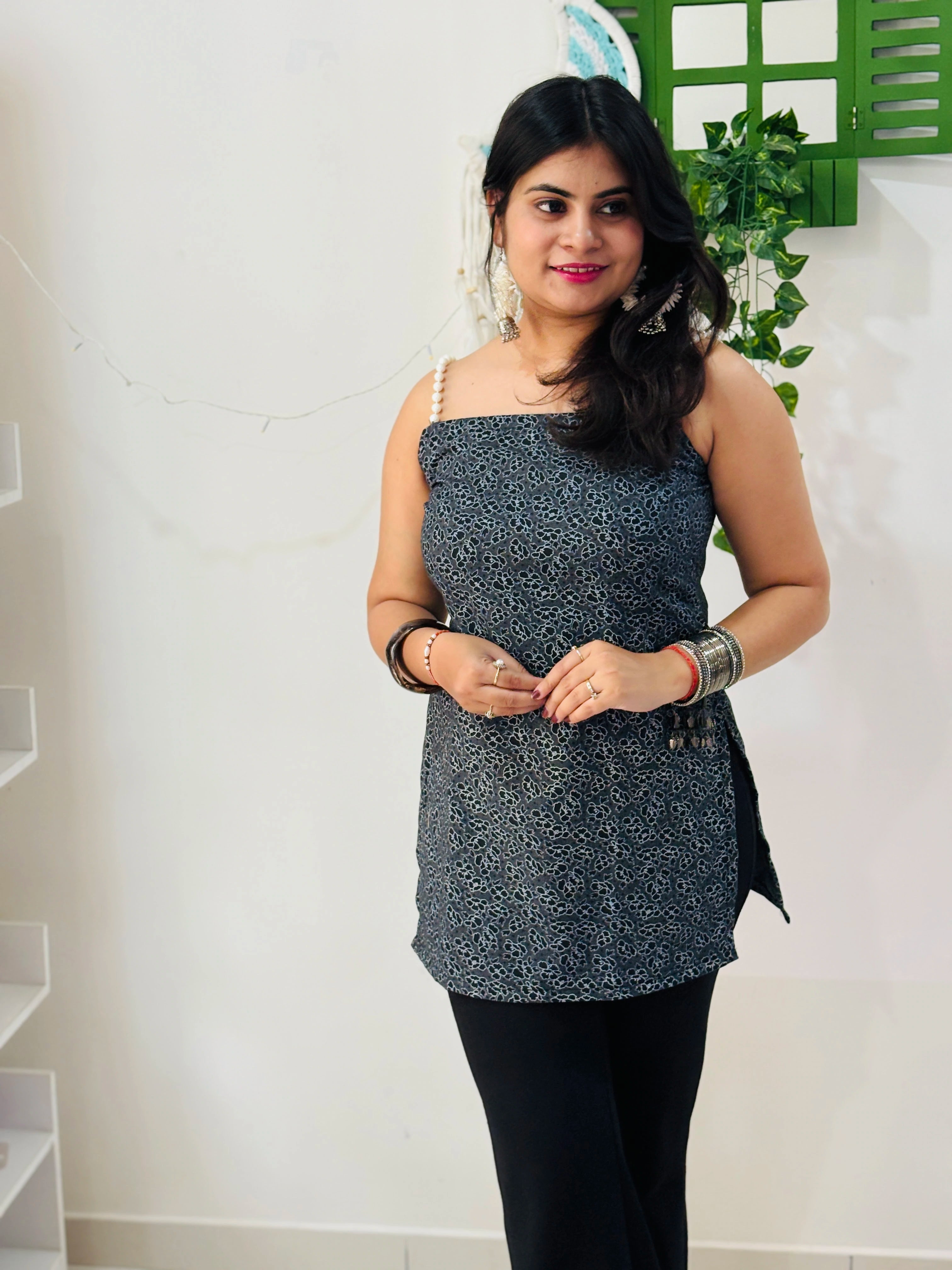 Beaded Strap with Corset Back